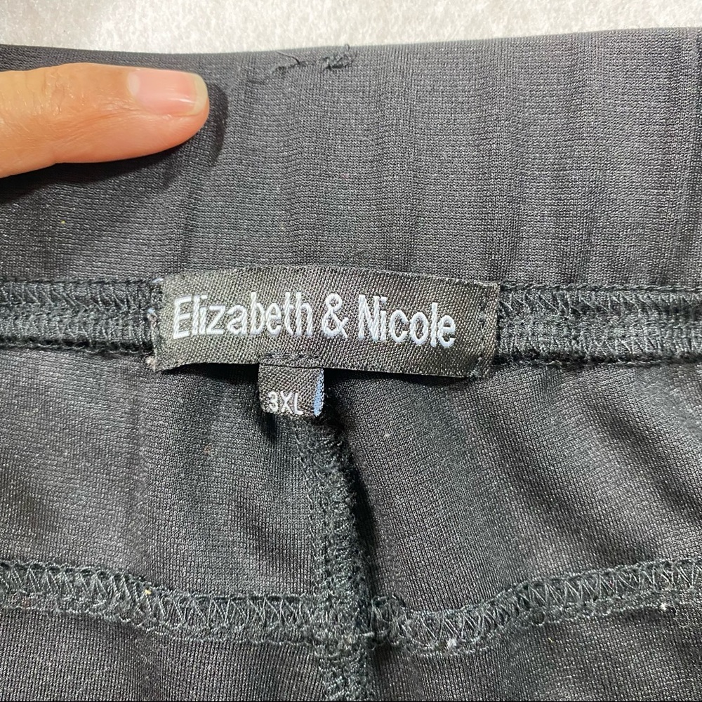 Stretch Comfty Pants Woman Elizabeth & Nicole Black elastic waistband pants - Picture 2 of 14